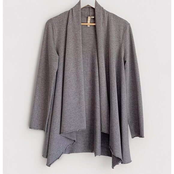 J. Jill Sweaters - J. Jill Pure Jill Large Petite Gray Stretch French Terry Cardigan Casual Cozy